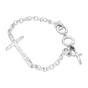 Silpada 'in Good Faith' Organic Cross Bracelet in Sterling Silver